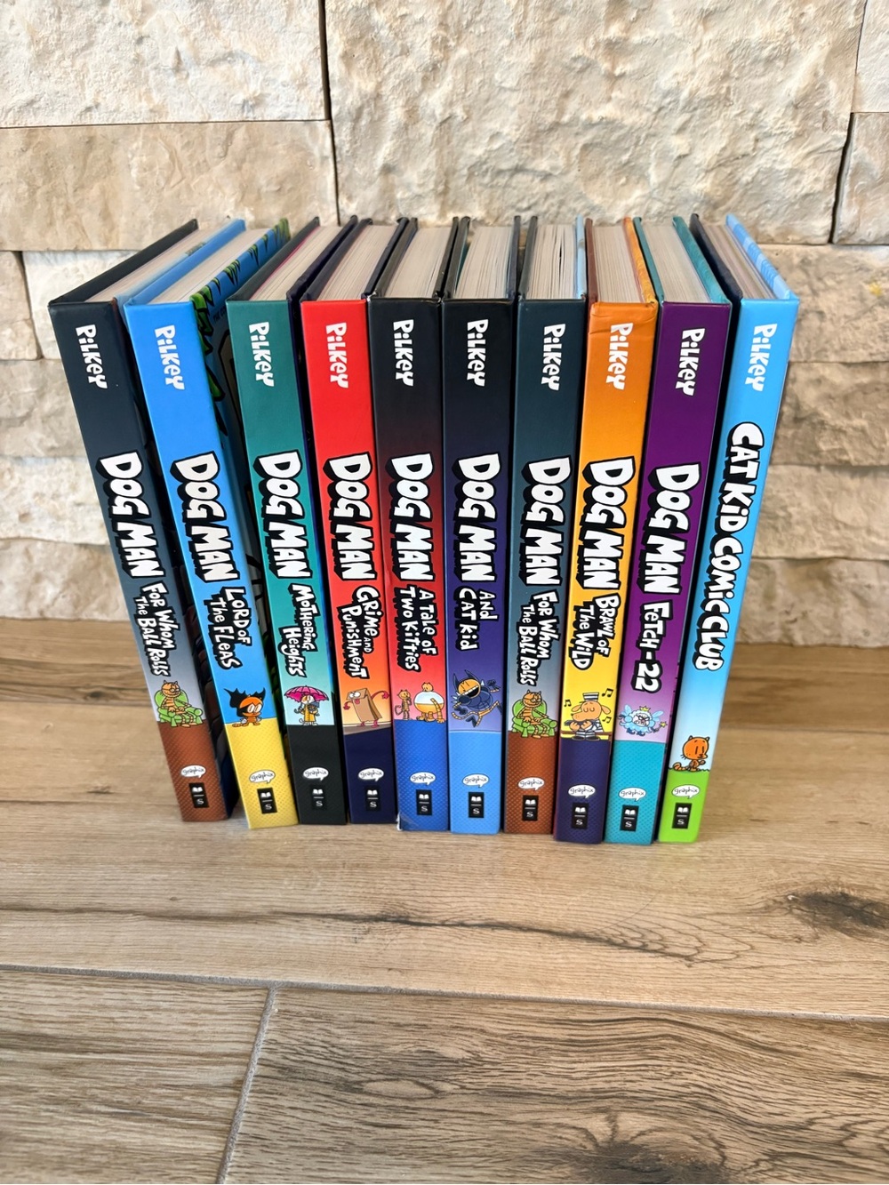 Lot of 10 Dog Man Set Original Series Hardcover Books Dav Pilkey Graphic Novels